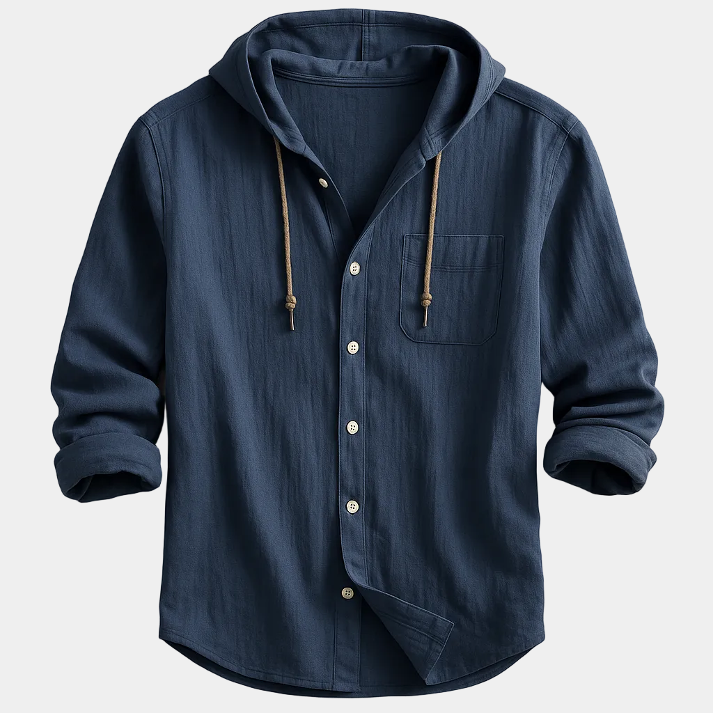 Camicia uomo con bottoni e tasca sul petto