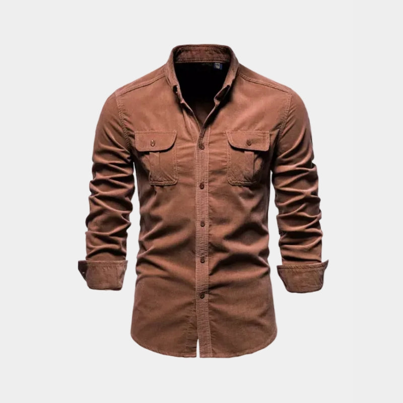 Camicia uomo con tasche e bottoni