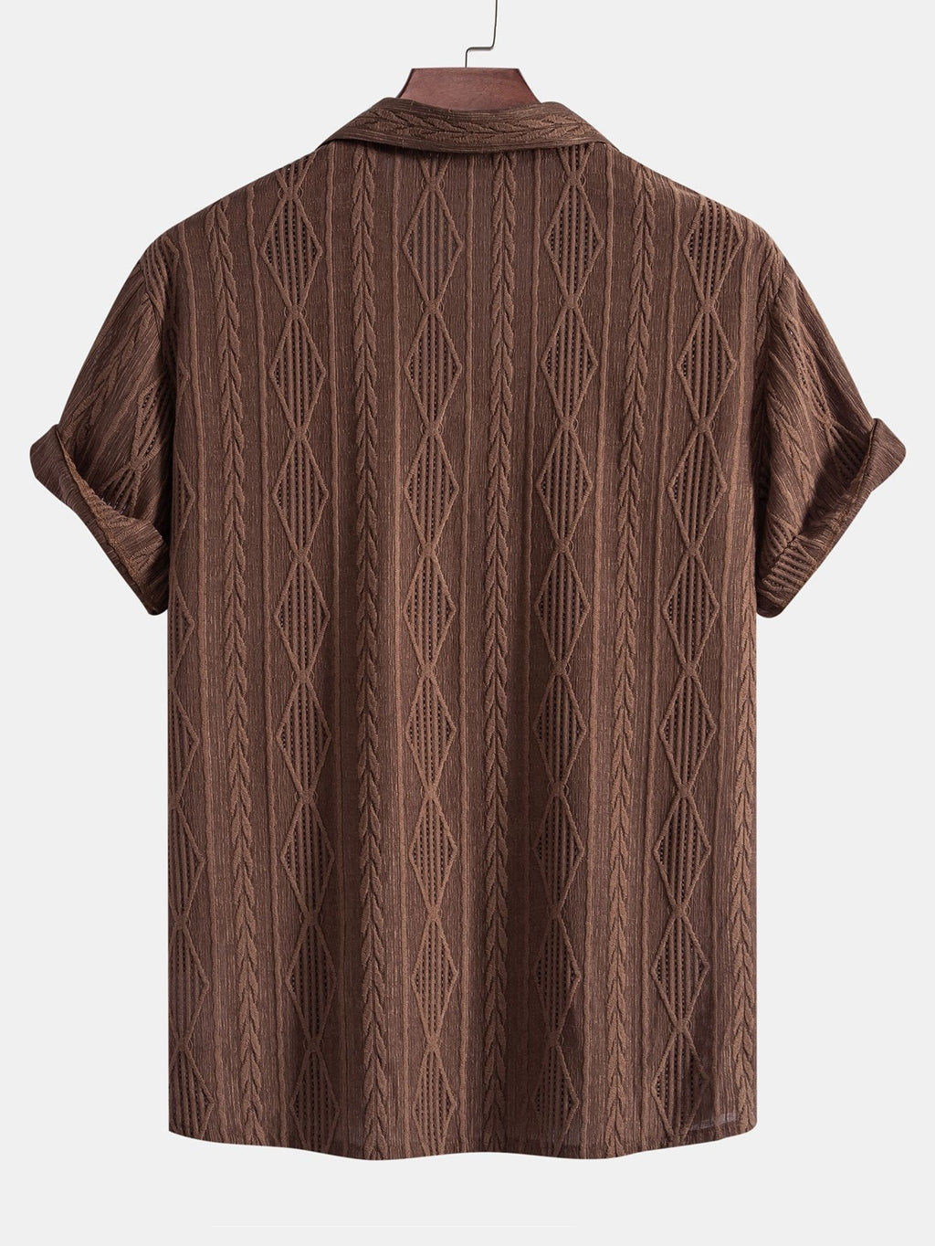 Camicia uomo con trama in rilievo