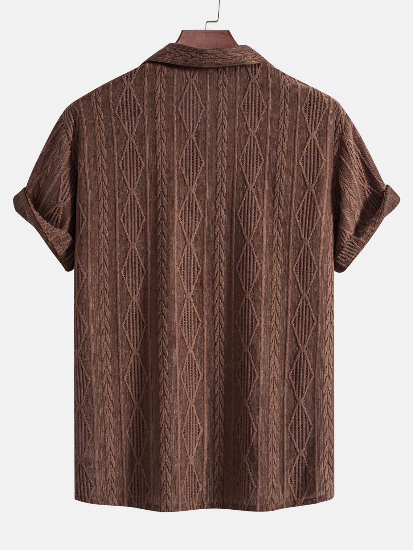 Camicia uomo con trama in rilievo