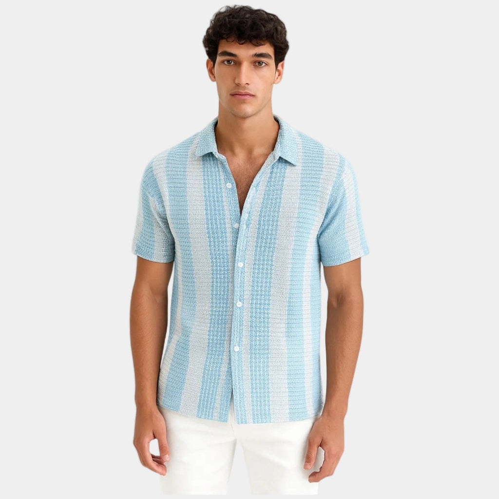 Men's Button-Up Striped Shirt