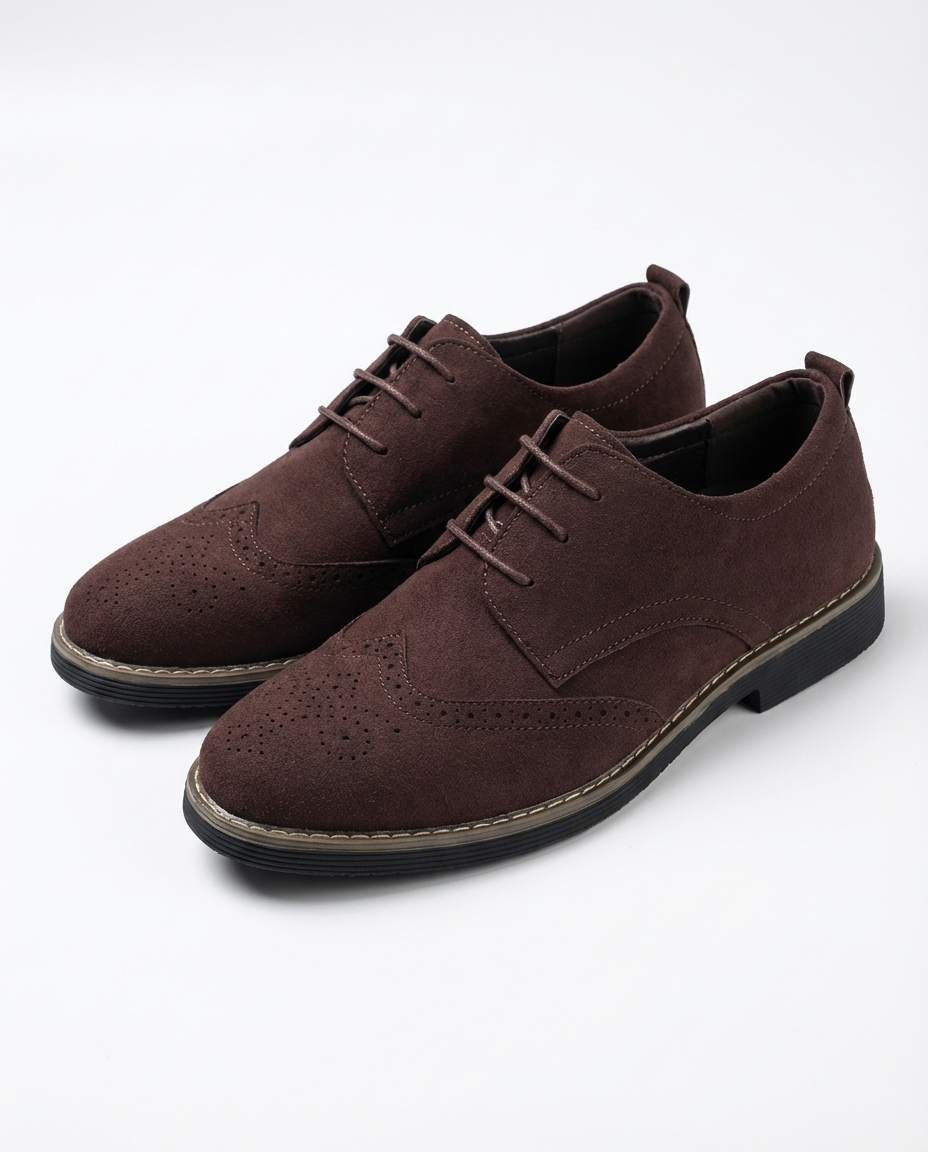 Men's Cap Toe Brogue Derby Shoes