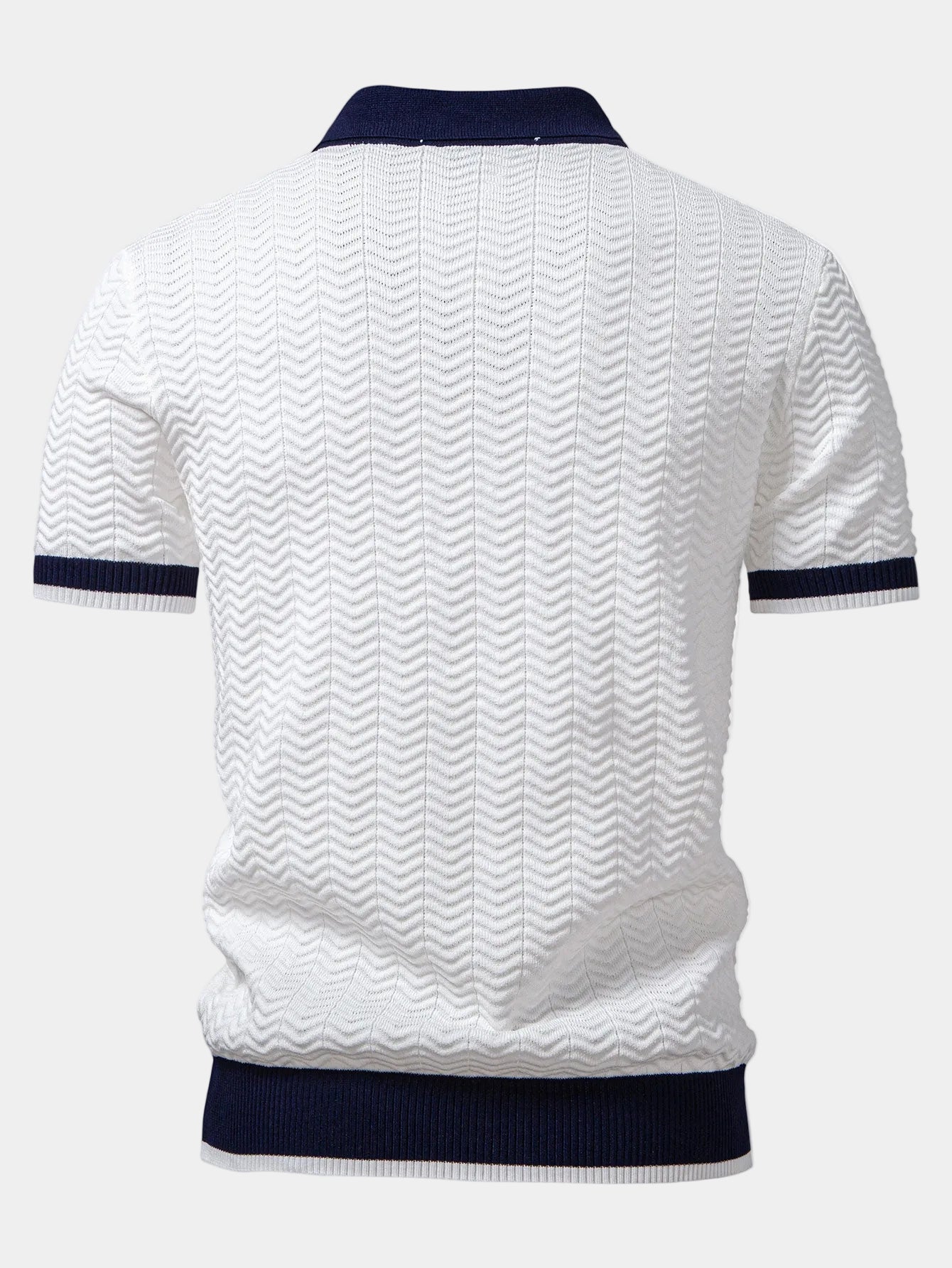 Men's Contrast Collar Polo Shirt