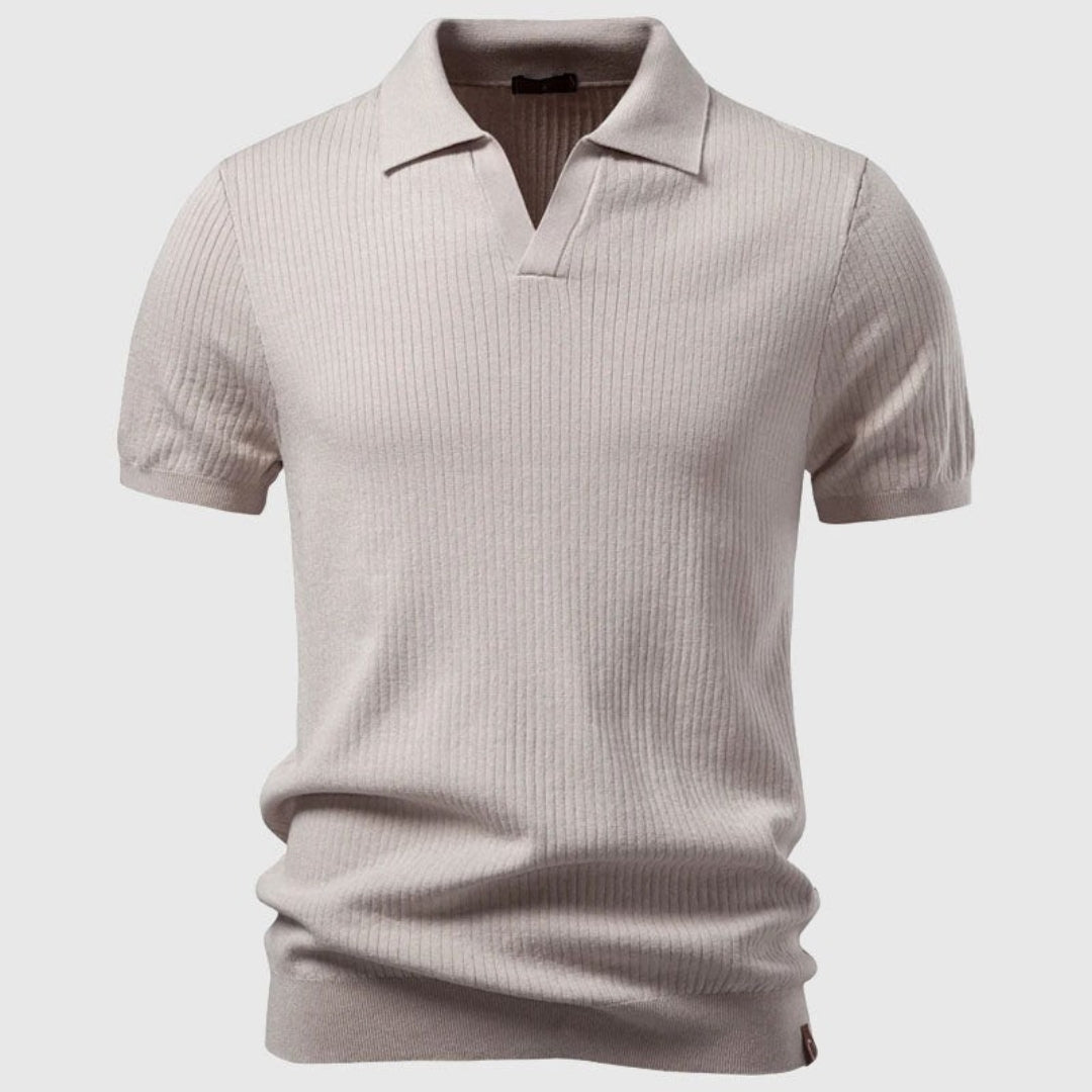 Men's Open Collar Polo Shirt