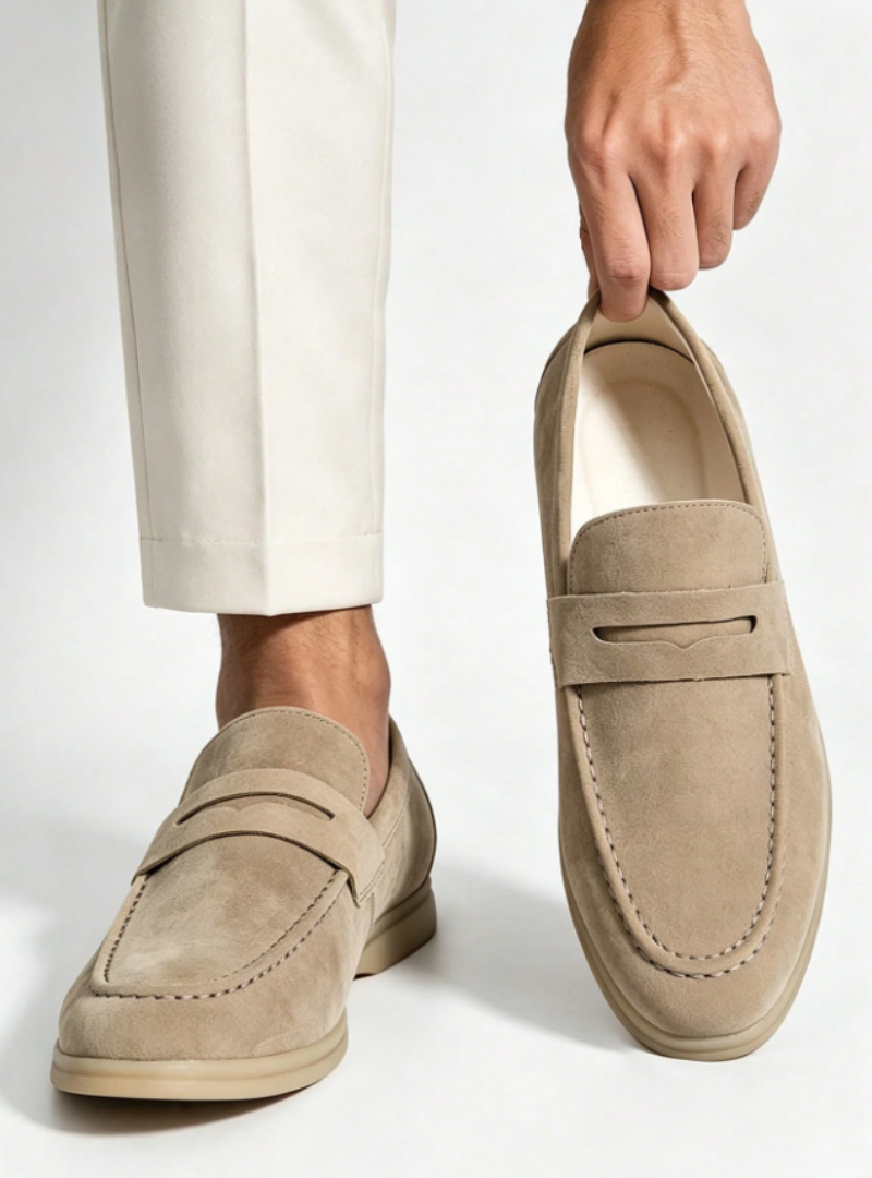 Men's Round Toe Penny Loafers