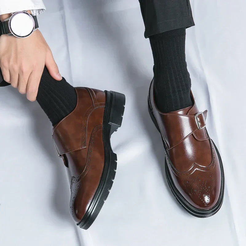 Men's Single Monk Strap Shoes