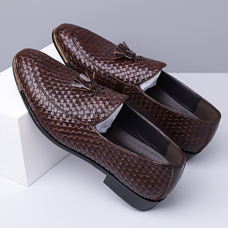 Men's Tassel Woven Loafers