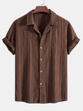 Men's Textured Button-Up Shirt