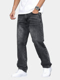 Men's Washed Straight Jeans