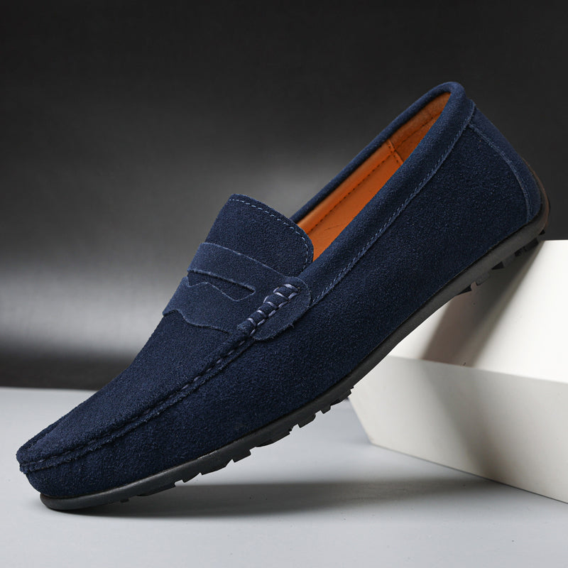 Mocassini uomo penny con cuciture
