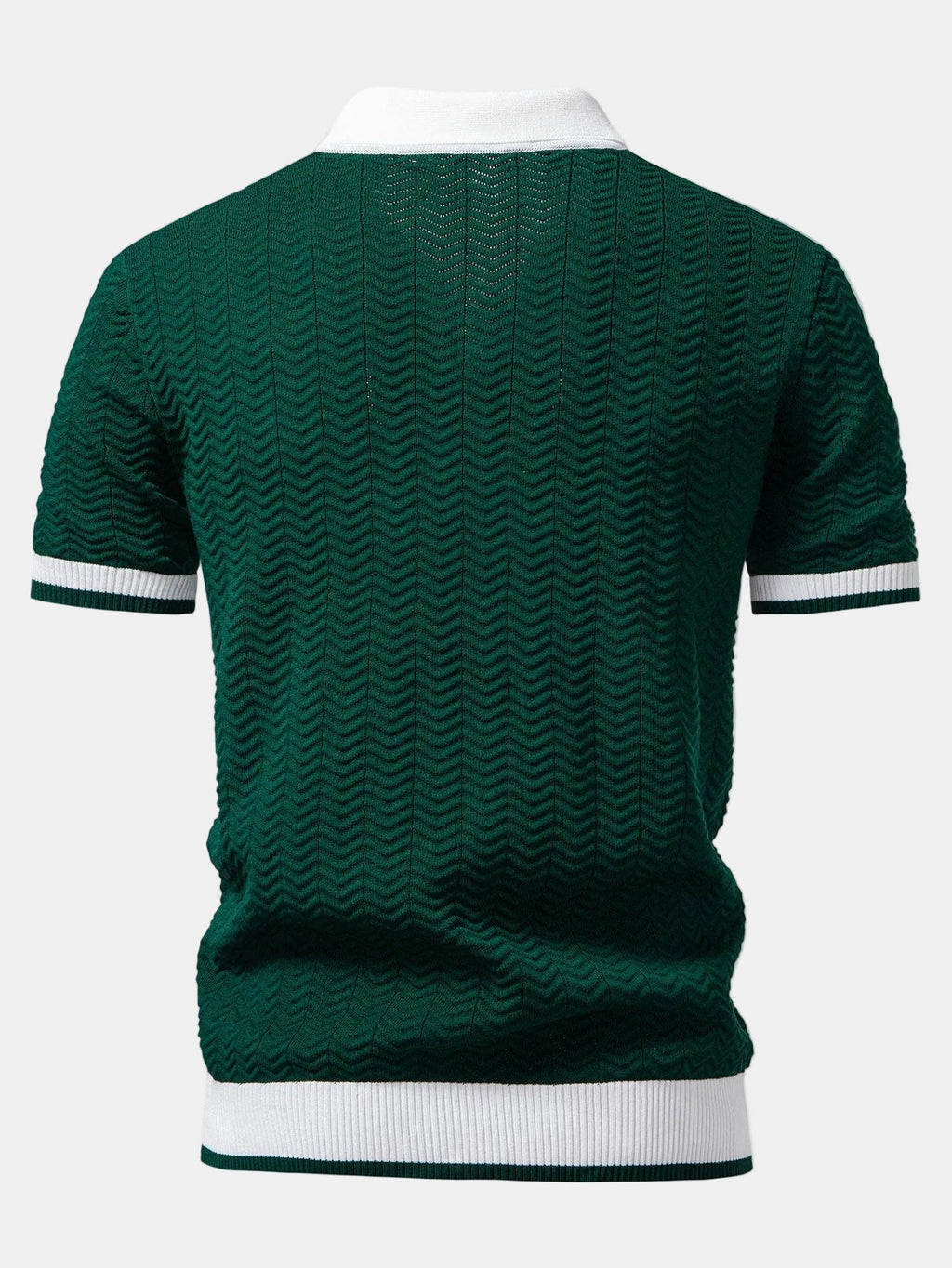 Polo uomo con trama lavorata