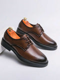 Scarpe derby uomo con punta arrotondata