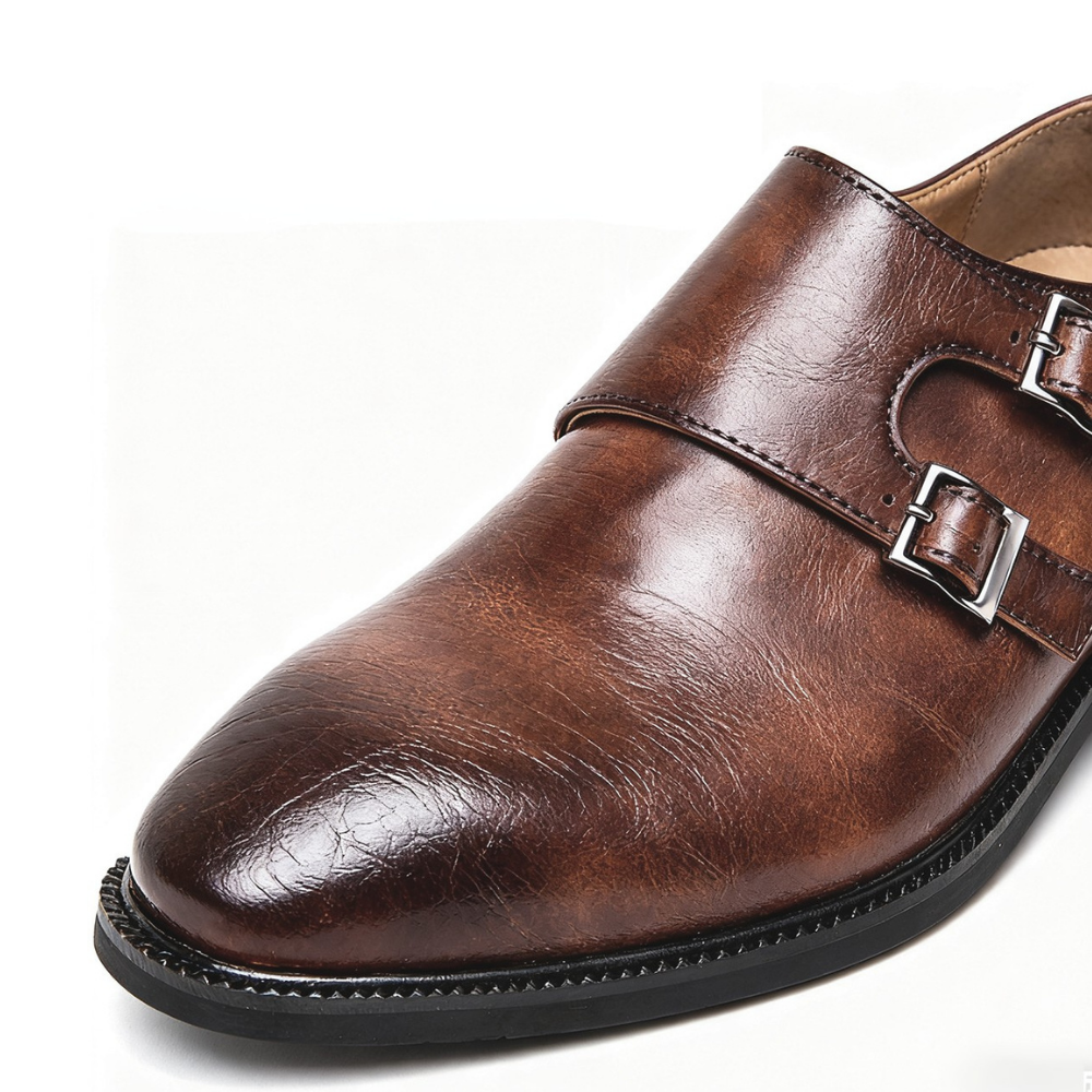 Scarpe uomo con doppia fibbia